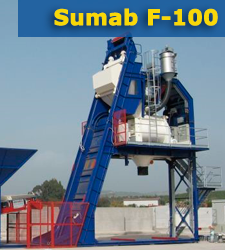 Мобильный бетонный завод Sumab F-100
